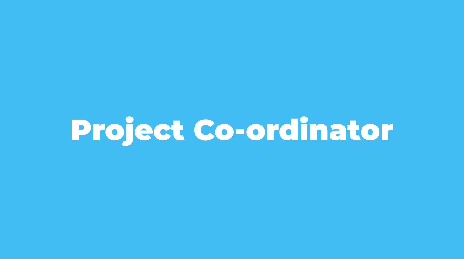 Project Co-ordinator (1)